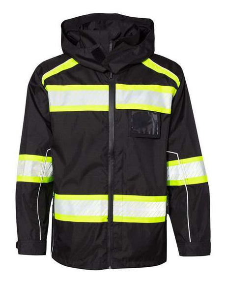 Kishigo Unisex EV Series® Enhanced Visibility Premium Jacket - Kishigo B300 - 303 Black/ Lime XL