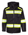 Kishigo Unisex EV Series® Enhanced Visibility Premium Jacket - Kishigo B300 - 303 Black/ Lime XL
