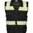 Kishigo Unisex EV Series® Enhanced Visibility Professional Utility Vest - Kishigo B500 Black/ Lime M