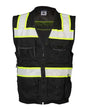 Kishigo Unisex EV Series® Enhanced Visibility Professional Utility Vest - Kishigo B500 Black/ Lime M