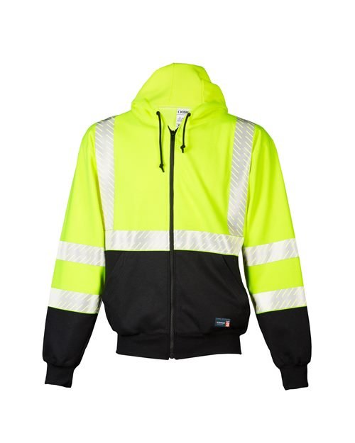 Kishigo Unisex FR Full - Zip Hooded Sweatshirt - Kishigo F507 Lime M