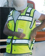 Kishigo Unisex High - Performance Surveyors Vest - Kishigo S5004 - 5005 Fluorescent Red (S5704) S