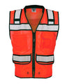 Kishigo Unisex High - Performance Surveyors Vest - Kishigo S5004 - 5005 Fluorescent Red (S5704) S