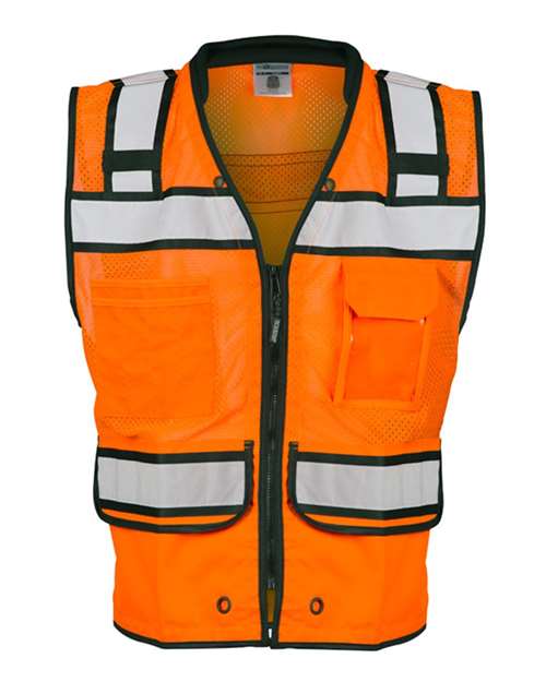 Kishigo Unisex High - Performance Surveyors Vest - Kishigo S5004 - 5005 Orange S