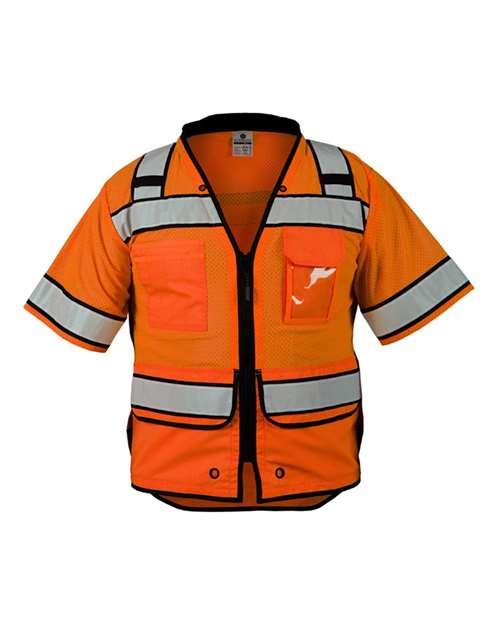 Kishigo Unisex High Performance Surveyors Vest - Kishigo S5014 - 5015 Orange M