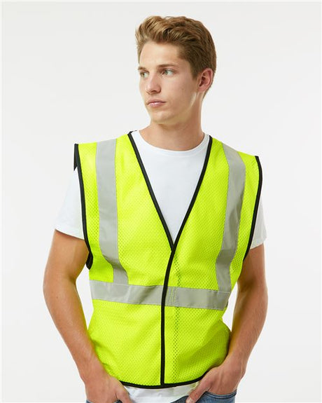 Kishigo Unisex Hook - and - Loop Mesh Vest - Kishigo 1571 - 1572 Lime S/M
