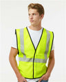 Kishigo Unisex Hook - and - Loop Mesh Vest - Kishigo 1571 - 1572 Lime S/M