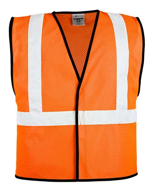 Kishigo Unisex Hook - and - Loop Mesh Vest - Kishigo 1571 - 1572 Orange S/M