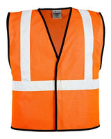 Kishigo Unisex Hook - and - Loop Mesh Vest - Kishigo 1571 - 1572 Orange S/M