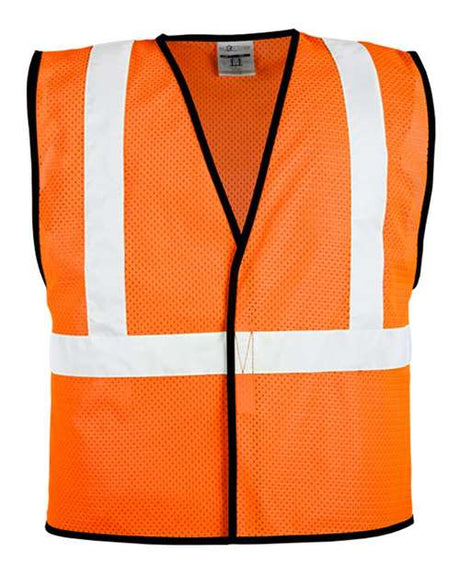 Kishigo Unisex Hook - and - Loop Mesh Vest - Kishigo 1571 - 1572 Orange S/M