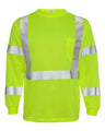 Kishigo Unisex Long Sleeve Class 3 T-Shirt - Kishigo 9145 - 9146 Lime S