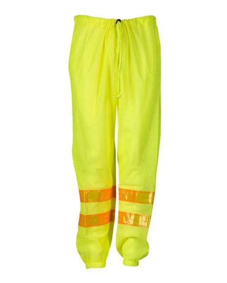Kishigo Unisex Mesh Pants - Kishigo 3112 - 3113 Lime L/XL