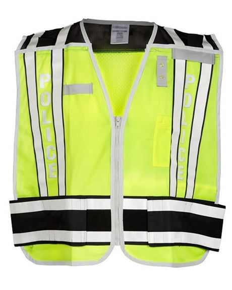 Kishigo Unisex Police Vest - Kishigo 4001BZ Lime/ Black M/XL