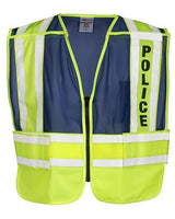 Kishigo Unisex Police Vest - Kishigo 8051BZ Lime/ Blue M/XL