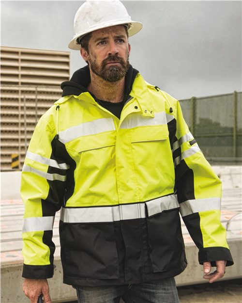 Kishigo Unisex Premium Black Series® 2 - In - 1 Jacket - Kishigo JS135 - 136 Lime M