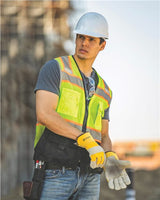 Kishigo Unisex Premium Black Series® Black Bottom Class 2 Vest - Kishigo 1515 - 1516 Fluorescent Red (1715) M