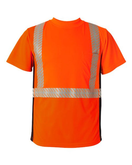 Kishigo Unisex Premium Black Series® Breathable Tape Class 2 T-Shirt - Kishigo 9114 - 9115 Fluorescent Red (9700) M