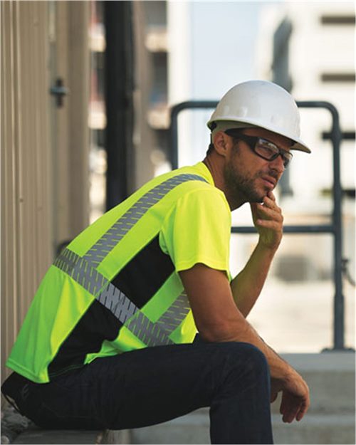 Kishigo Unisex Premium Black Series® Breathable Tape Class 2 T-Shirt - Kishigo 9114 - 9115 Fluorescent Red (9700) M