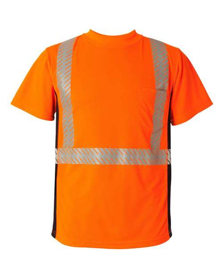 Kishigo Unisex Premium Black Series® Breathable Tape Class 2 T-Shirt - Kishigo 9114 - 9115 Orange M