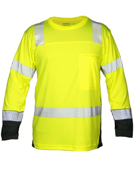 Kishigo Unisex Premium Black Series® Cool Touch Class 3 Long Sleeve T-Shirt - Kishigo 9177 Lime M