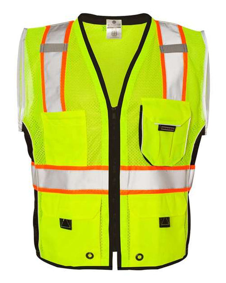 Kishigo Unisex Premium Black Series® Heavy - Duty Vest - Kishigo 1513 - 1514 Lime M