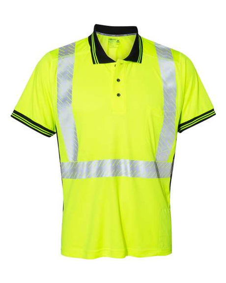 Kishigo Unisex Premium Black Series® High - Performance Polo - Kishigo 9220 Lime M
