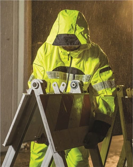 Kishigo Unisex Premium Black Series® Rainwear Jacket - Kishigo RWJ106 - 107 Lime S/M