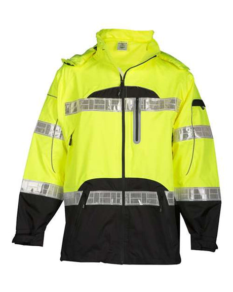 Kishigo Unisex Premium Black Series® Rainwear Jacket - Kishigo RWJ106 - 107 Lime S/M