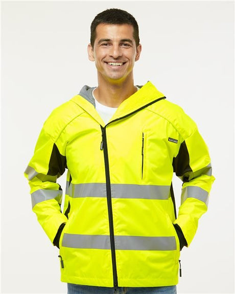 Kishigo Unisex Premium Black Series® Windbreaker - Kishigo WB102 Lime/ Black S