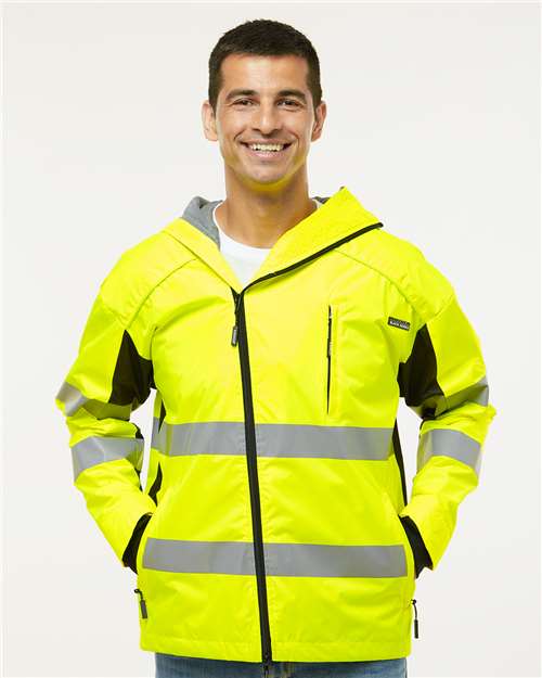 Kishigo Unisex Premium Black Series® Windbreaker - Kishigo WB102 Lime/ Black S