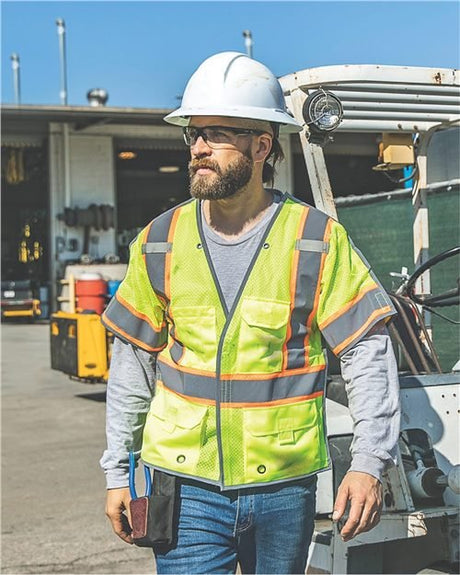 Kishigo Unisex Premium Brilliant Series® Breakaway Class 3 Vest - Kishigo 1552B Lime M