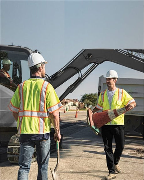 Kishigo Unisex Premium Brilliant Series® Heavy Duty Class 3 Vest - Kishigo 1550 - 1551 Lime S