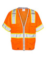 Kishigo Unisex Premium Brilliant Series® Heavy Duty Class 3 Vest - Kishigo 1550 - 1551 Orange S