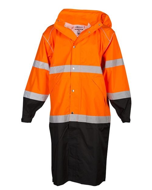 Kishigo Unisex Premium Brilliant Series® Long Rain Coat - Kishigo RWJ108 - 109 Lime S/M