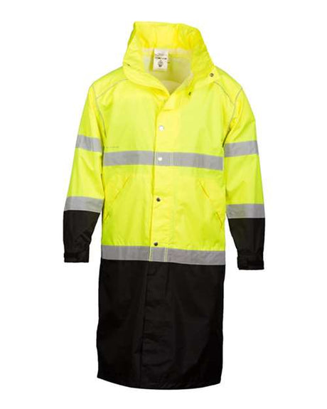 Kishigo Unisex Premium Brilliant Series® Long Rain Coat - Kishigo RWJ108 - 109 Lime S/M