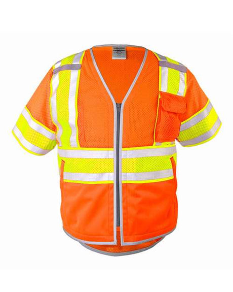 Kishigo Unisex Premium Brilliant Series® Ultimate Reflective Class 3 Vest - Kishigo 1573 - 1574 Orange M