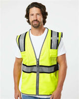 Kishigo Unisex Premium Brilliant Series® Ultimate Reflective Vest - Kishigo 1584 Lime M