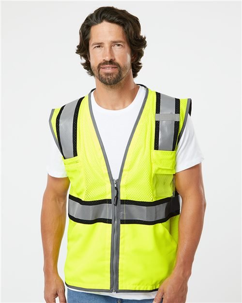 Kishigo Unisex Premium Brilliant Series® Ultimate Reflective Vest - Kishigo 1584 Lime M