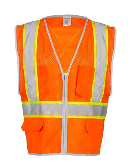 Kishigo Unisex Premium Brilliant Series® X Back Dual Compliant Vest - Kishigo 1576 - 1577 Orange S/M
