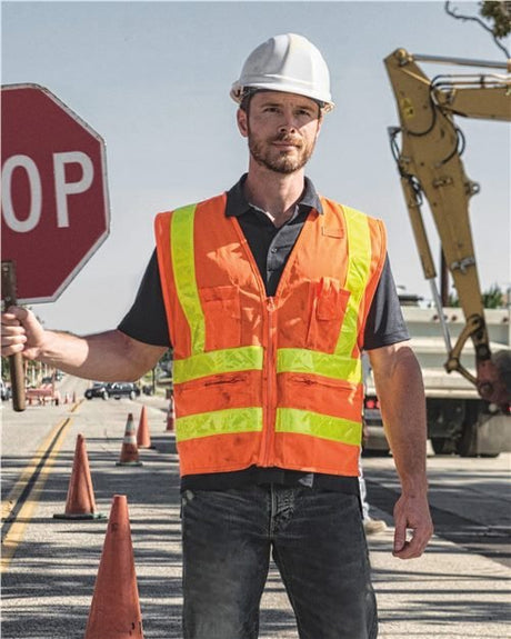 Kishigo Unisex Prismatic Hydrowick - Lite Multi Zipper Vest - Kishigo 1197 - 1198 Lime S