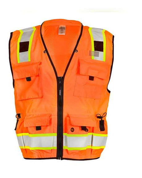 Kishigo Unisex Professional Surveyors Vest - Kishigo S5000 - 5001 Orange S
