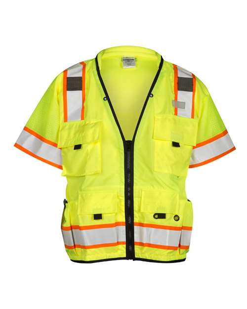 Kishigo Unisex Professional Surveyors Vest - Kishigo S5010 - 5011 Lime M