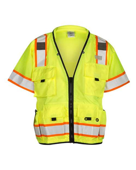 Kishigo Unisex Professional Surveyors Vest - Kishigo S5010 - 5011 Lime M