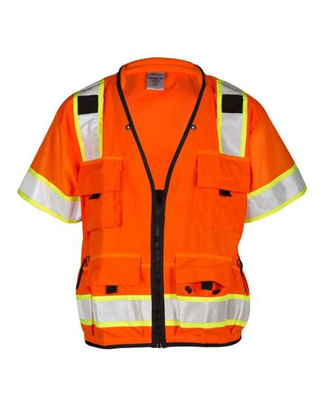 Kishigo Unisex Professional Surveyors Vest - Kishigo S5010 - 5011 Orange M
