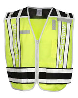 Kishigo Unisex Security Vest - Kishigo 4007BZ Lime/ Black M/XL