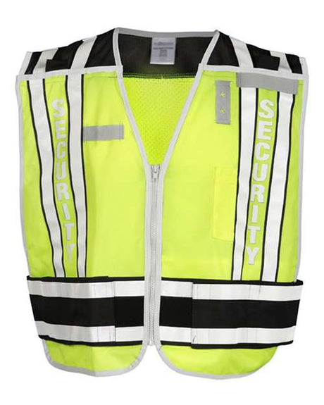 Kishigo Unisex Security Vest - Kishigo 4007BZ Lime/ Black M/XL