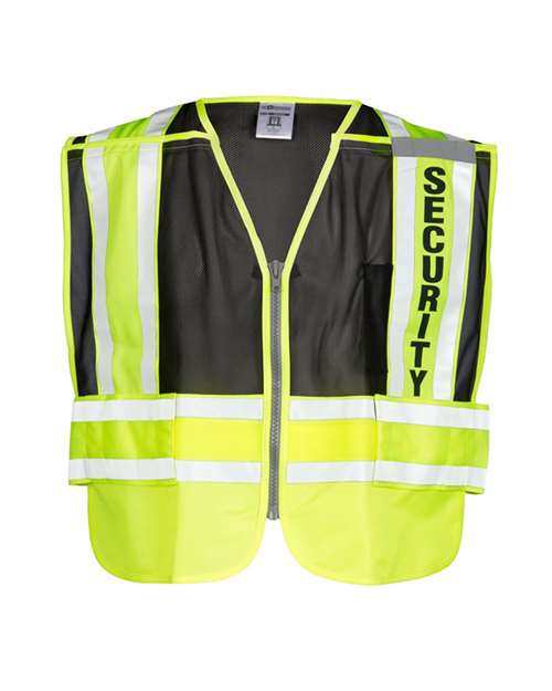 Kishigo Unisex Security Vest - Kishigo 8055BZ Lime/ Black M/XL