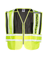 Kishigo Unisex Security Vest - Kishigo 8055BZ Lime/ Black M/XL