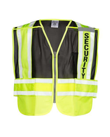Kishigo Unisex Security Vest - Kishigo 8055BZ Lime/ Black M/XL