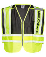 Kishigo Unisex Security Vest - Kishigo 8055BZ Lime/ Black M/XL
